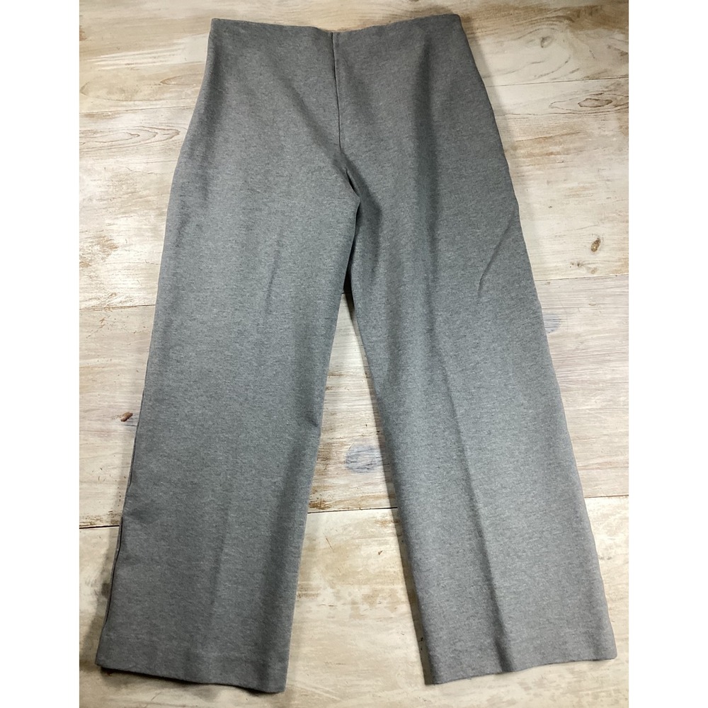 Everlane Wide Leg Front Seam Pants Heather Gray Size M Stretch Trousers